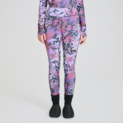 Pantalon thermique fleuri pour femme
