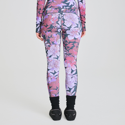 Pantalon thermique fleuri pour femme