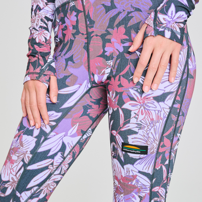 Pantalon thermique fleuri pour femme