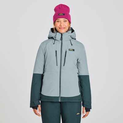 Manteau de ski pour femme de couleur bleu-vert