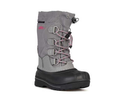 Bottes d'hiver Chlorophylle pour enfant de couleur grise et rose