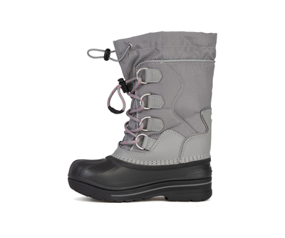 Bottes d'hiver Chlorophylle pour enfant de couleur grise et rose
