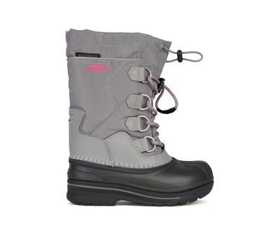 Bottes d'hiver Chlorophylle pour enfant de couleur grise et rose