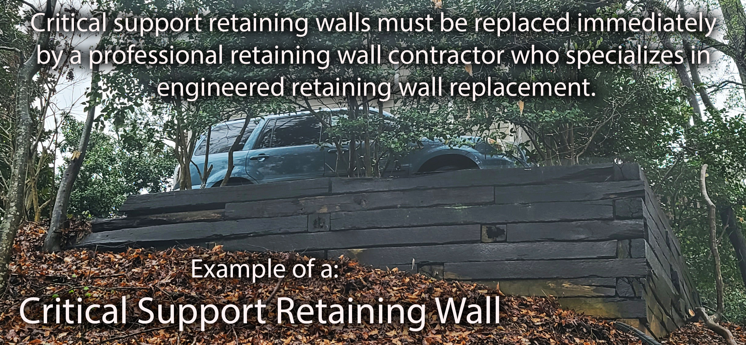 crosstie retaining wall