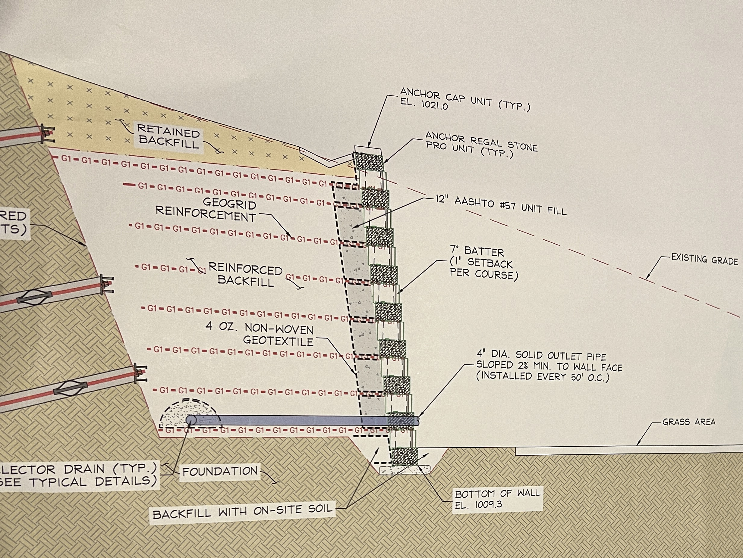 retaining wall engineering plan