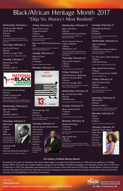 Black/African Heritage Month 2017 Calendar