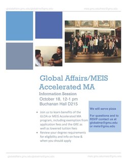 Global Affairs/MEIS Accelerated MA Information Session