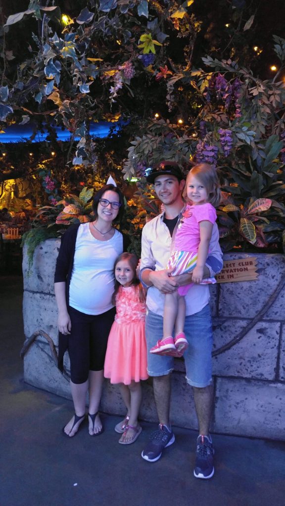Circle surrogate, Heather, with her family during one of her journeys.