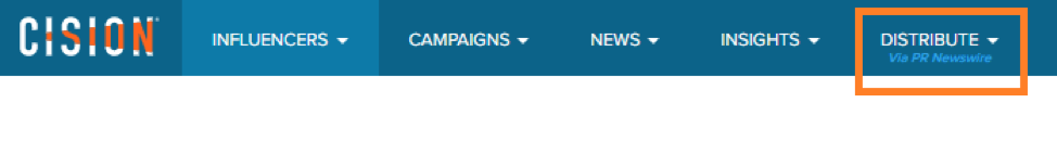 Cision Distribute Tab