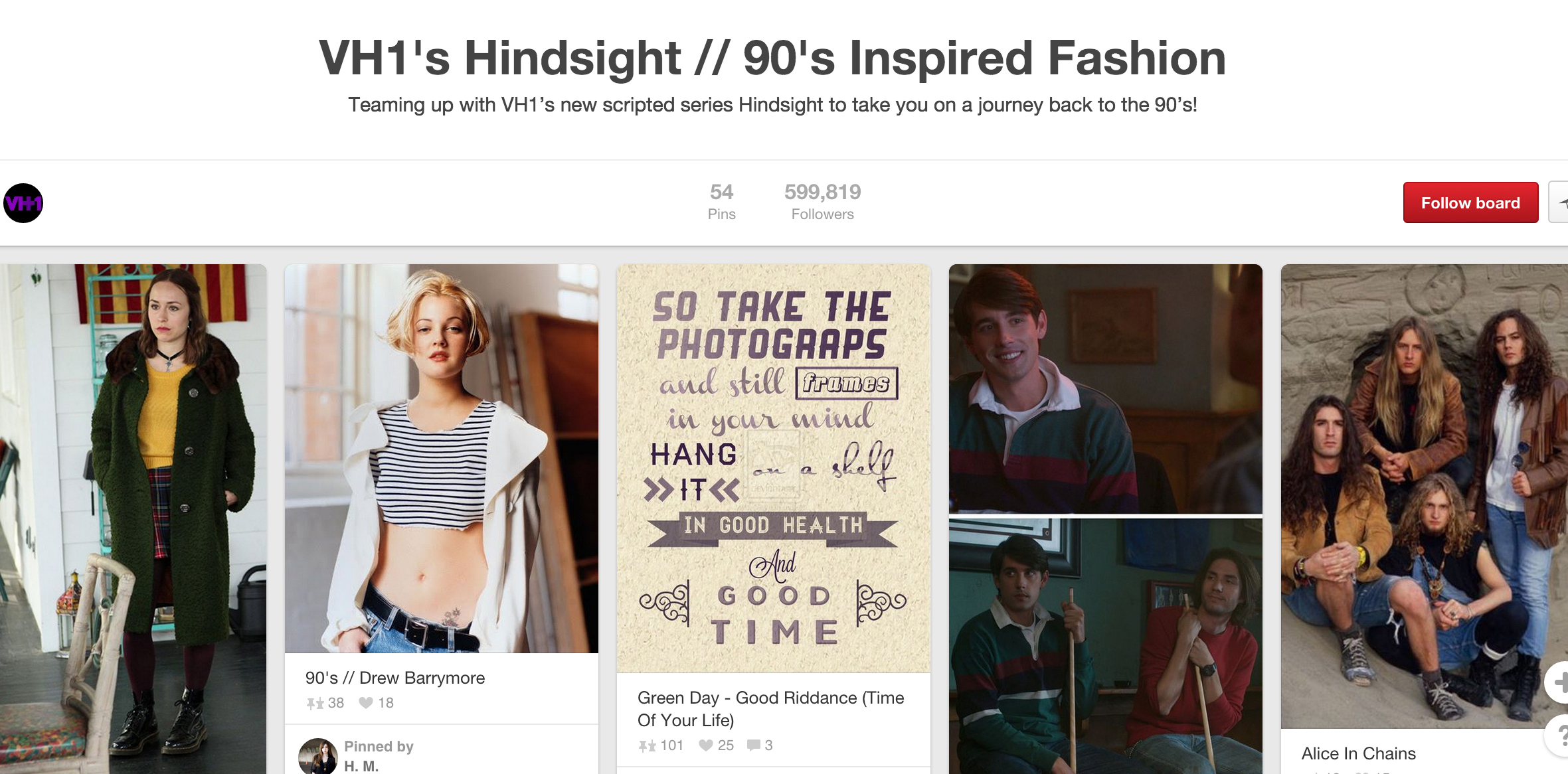 VH1 Pinterest for Communications