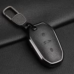Citroen C5 Aircross Uyumlu Anahtarlık Siyah Deri Kılıf