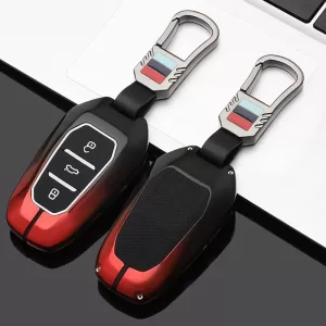 Citroen C5 Aircross Uyumlu Anahtarlık Kırmızı Siyah