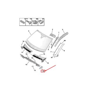 Citroen C5 Aircross Ön Cam Alt Izgara Süngeri SET 2li