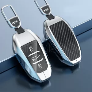 Citroen C5 Aircross Uyumlu Anahtarlık Çelik Gümüş Karbon