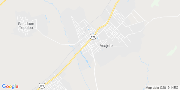 Vista del mapa de Acajete