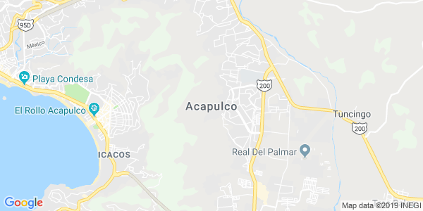 Vista del mapa de Acapulco De Juarez