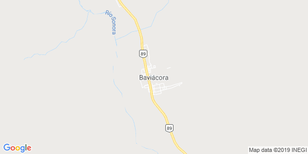 Vista del mapa de Baviacora