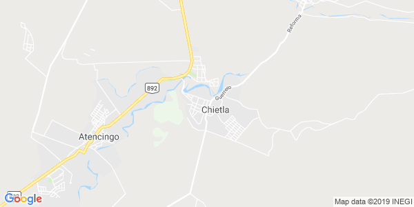 Vista del mapa de Chietla