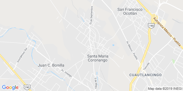 Vista del mapa de Coronango