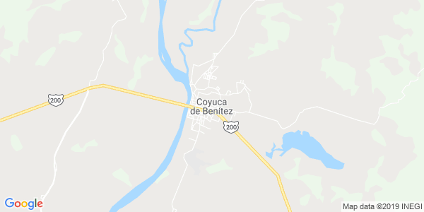 Vista del mapa de Coyuca De Benitez