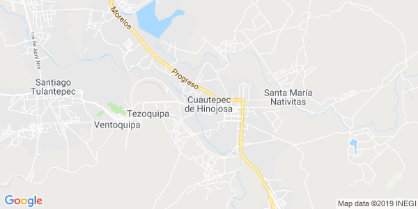Vista del mapa de Cuautepec De Hinojosa