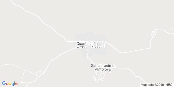 Vista del mapa de Cuautinchan