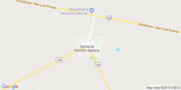 Vista del mapa de General Panfilo Natera
