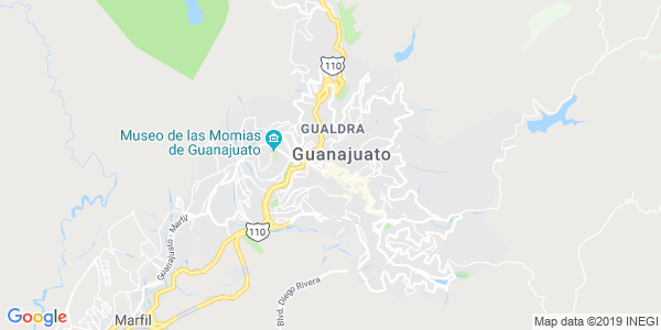 Vista del mapa de Guanajuato
