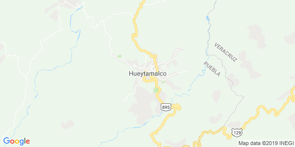 Vista del mapa de Hueytamalco