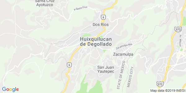 Vista del mapa de Huixquilucan