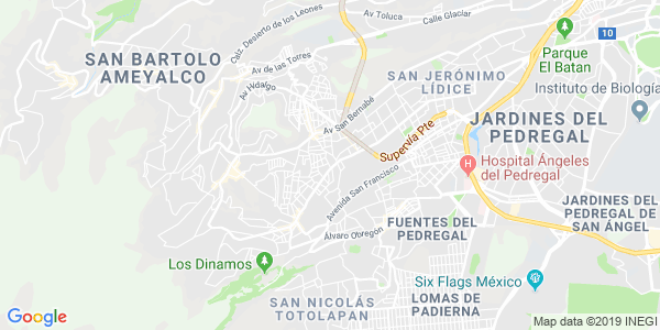 Mapa de La Magdalena Contreras, Distrito Federal - Mapa de Mexico