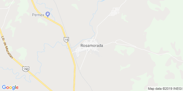 Vista del mapa de Rosamorada