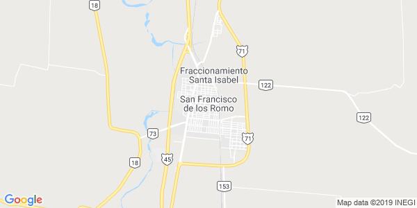 Vista del mapa de San Francisco De Los Romo