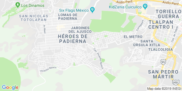 Mapa de Tlalpan, Distrito Federal - Mapa de Mexico