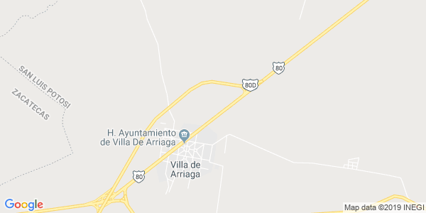 Vista del mapa de Villa De Arriaga
