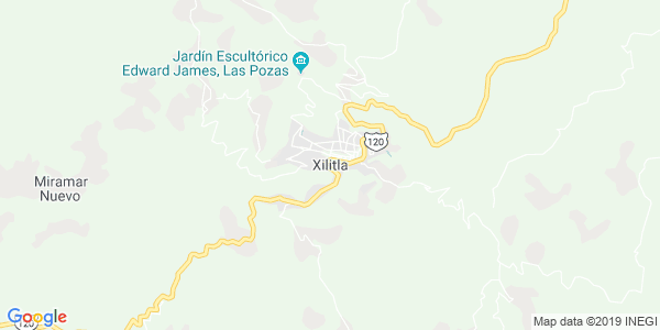 Vista del mapa de Xilitla