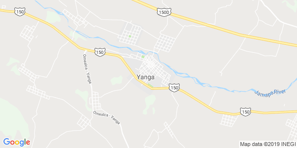 Vista del mapa de Yanga