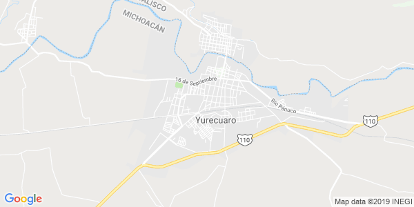 Vista del mapa de Yurecuaro