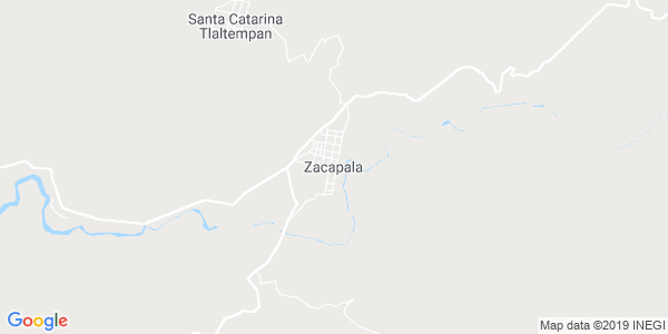 Vista del mapa de Zacapala
