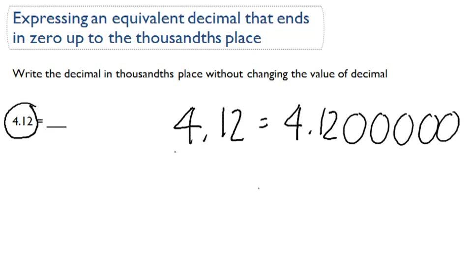 When Decimal Values are Changed by Removing a Zero ( Video