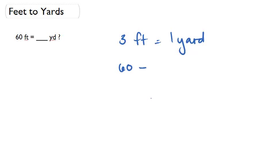 Converting Feet to Yards ( Video ) Measurement CK12 Foundation