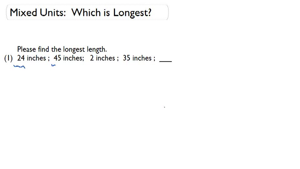 Mixed Units: Which is Longest? ( Video ) | Measurement | CK-12 Foundation