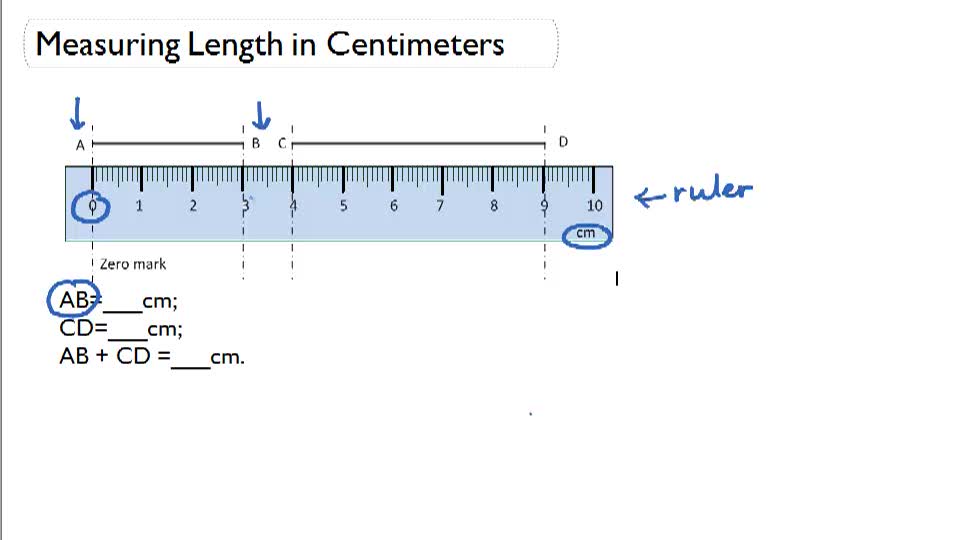 Measuring Lengths in Centimeters ( Video ) | Measurement | CK-12 Foundation