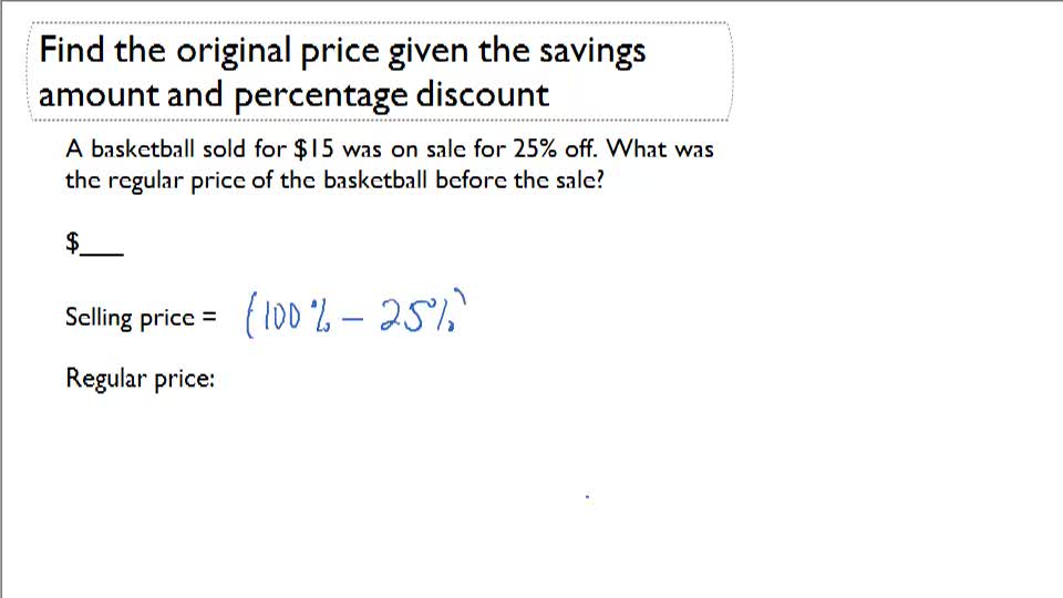Discounts - Example 4 ( Video ) | Arithmetic | CK-12 Foundation