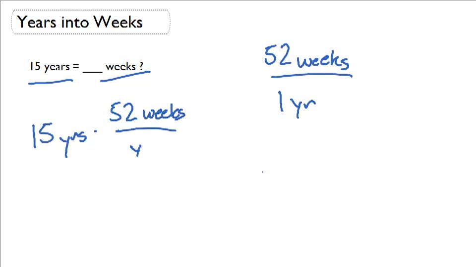 Converting Years into Weeks
