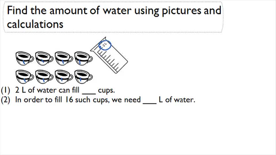 Metric Conversion of Liters and Milliliters to find Equivalent Units