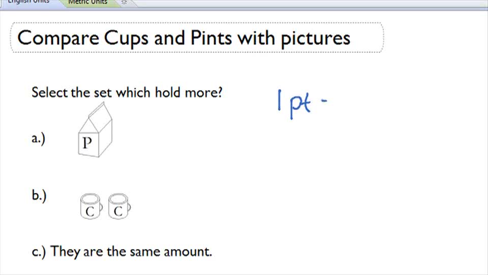 Comparing Cups and Pints by Pictures ( Video ) Measurement CK12 Foundation