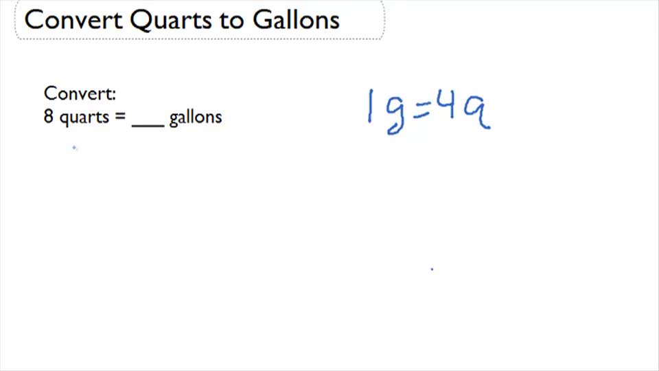 Converting Quarts to Gallons ( Video ) Measurement CK12 Foundation