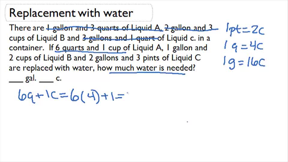 Addition of Capacities - Word Problems