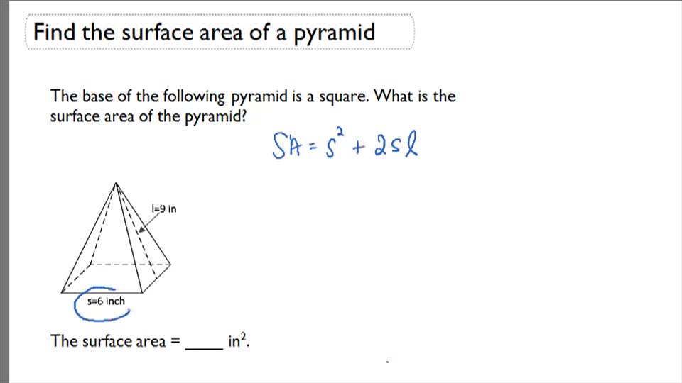 Surface Area and Volume of Pyramids CK12 Foundation